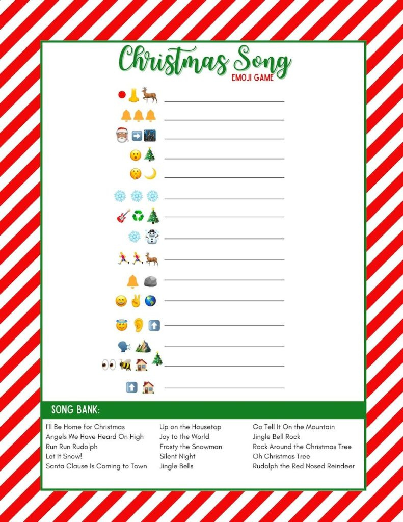 Free Christmas Emoji Game With Answers! (Free Printable) - Originalmom intended for Free Printable Christmas Emoji Game
