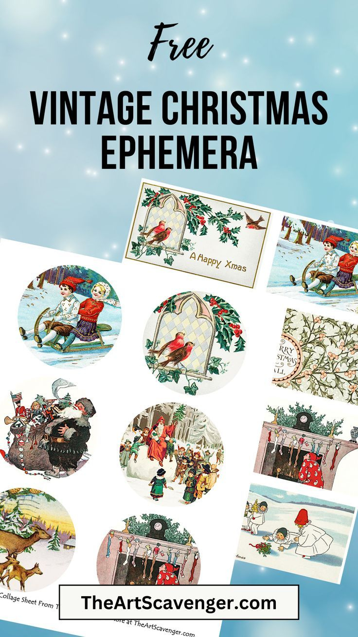 Free Christmas Ephemera within Free Printable Christmas Ephemera