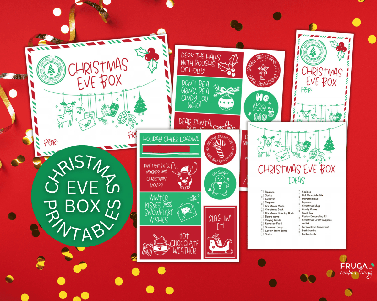 Free Christmas Eve Box Printable Pdf - Instant Download for Christmas Eve Box Printable Free