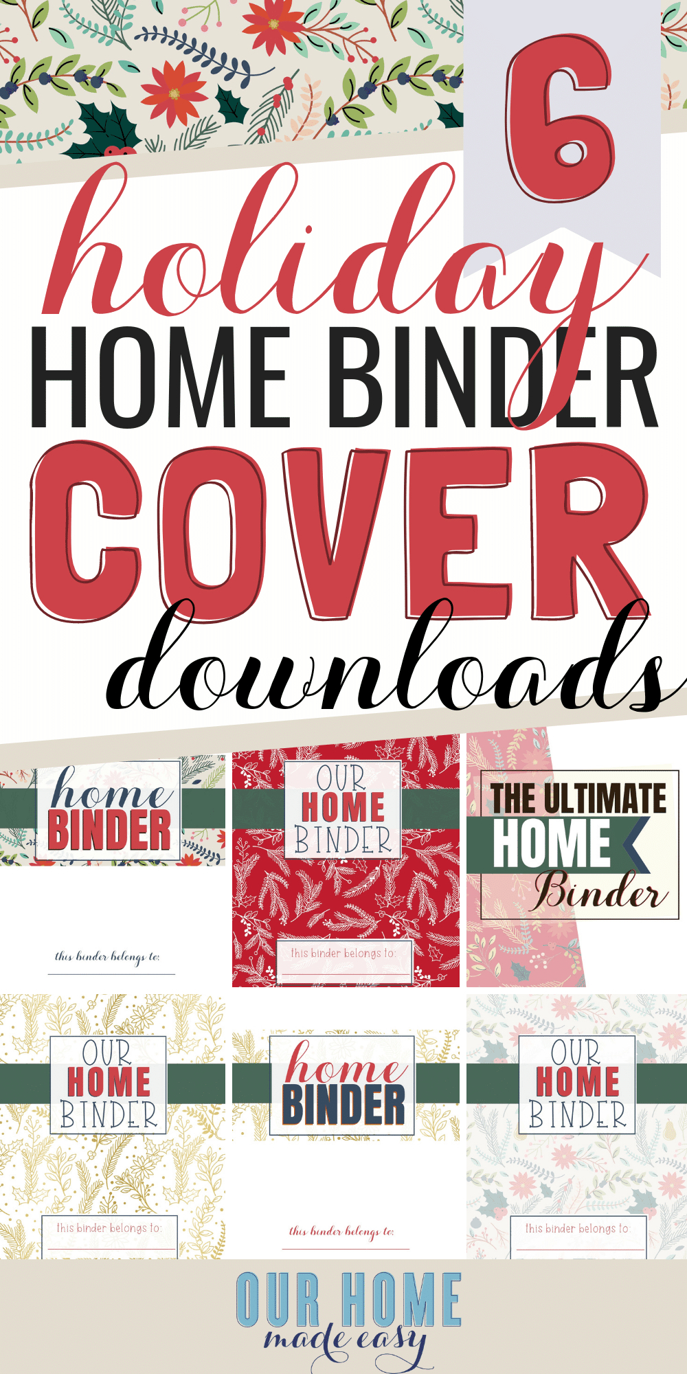 Free Christmas Home Binder Covers – Our Home Made Easy with regard to Christmas Binder Cover Printable