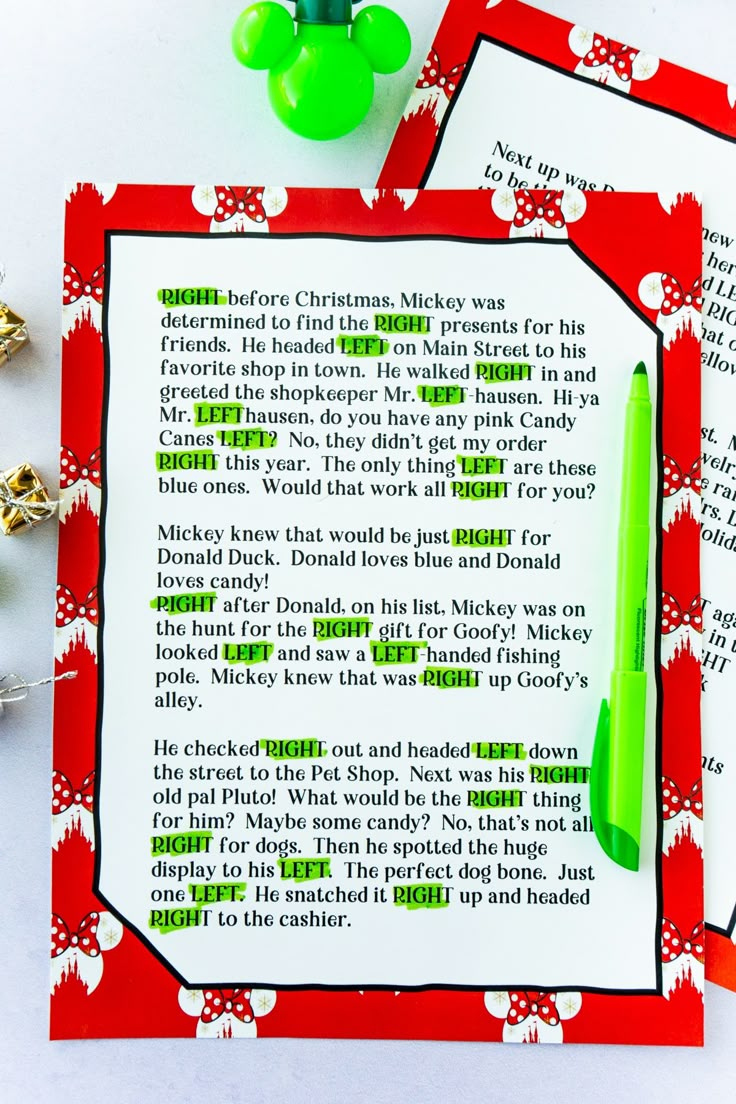 Free Christmas Left Right Gift Exchange Poems for Christmas Gift Exchange Poem Printable