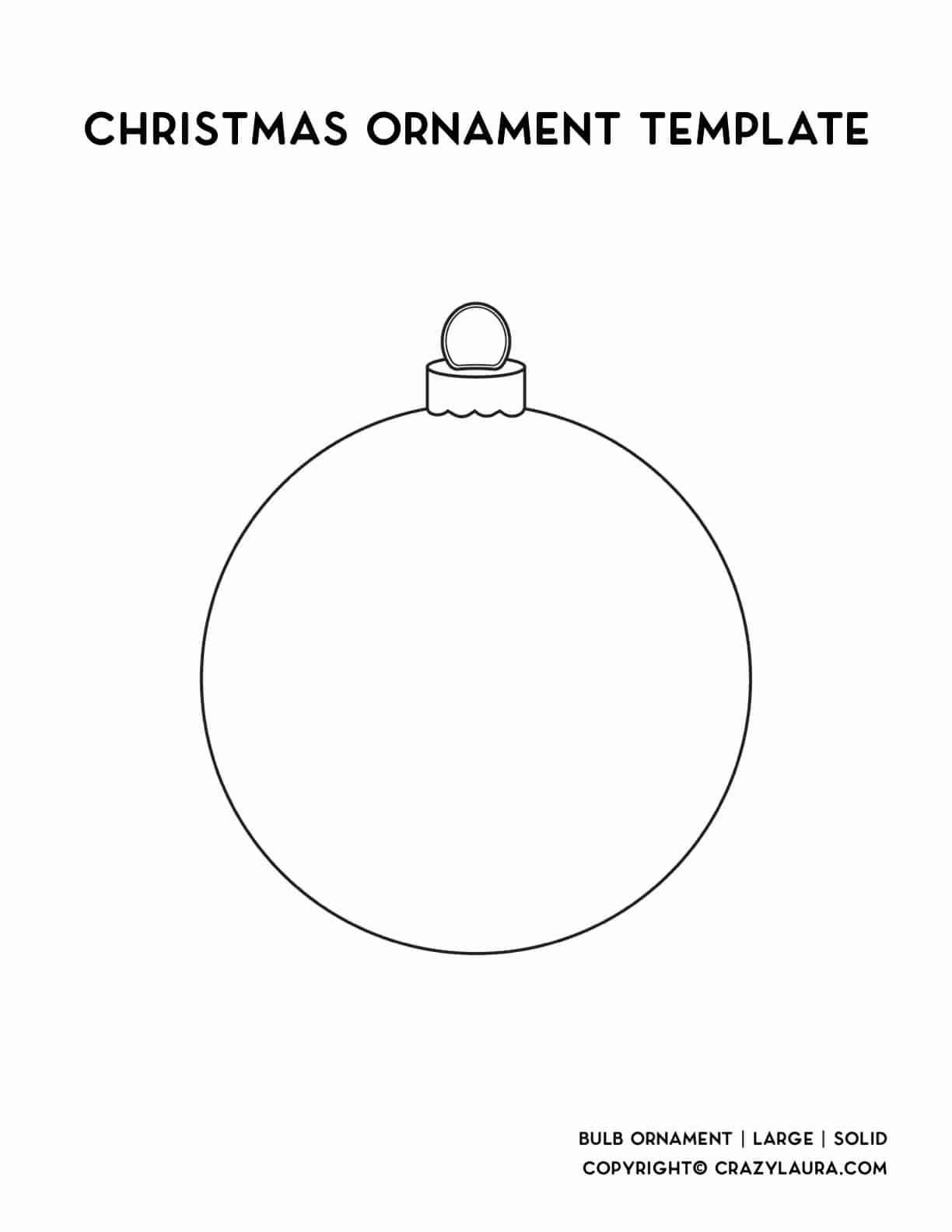Free Christmas Ornament Template Printables &amp;amp; Outlines - Crazy Laura for Large Christmas Ornaments Printable