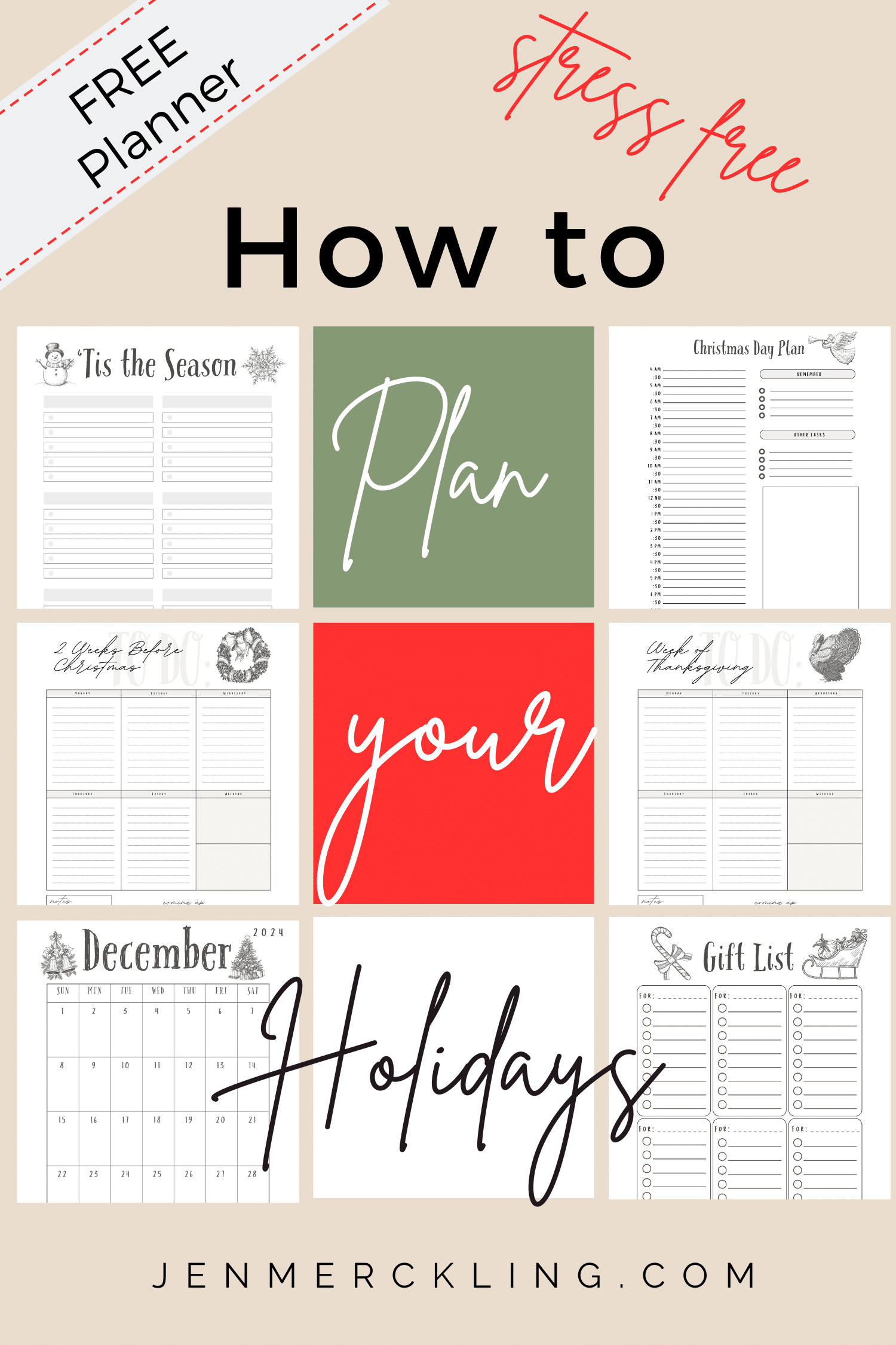 Free Christmas Planner Printables (+ 5 Top Planning Tips) | Jen inside Christmas Binder Free Printable