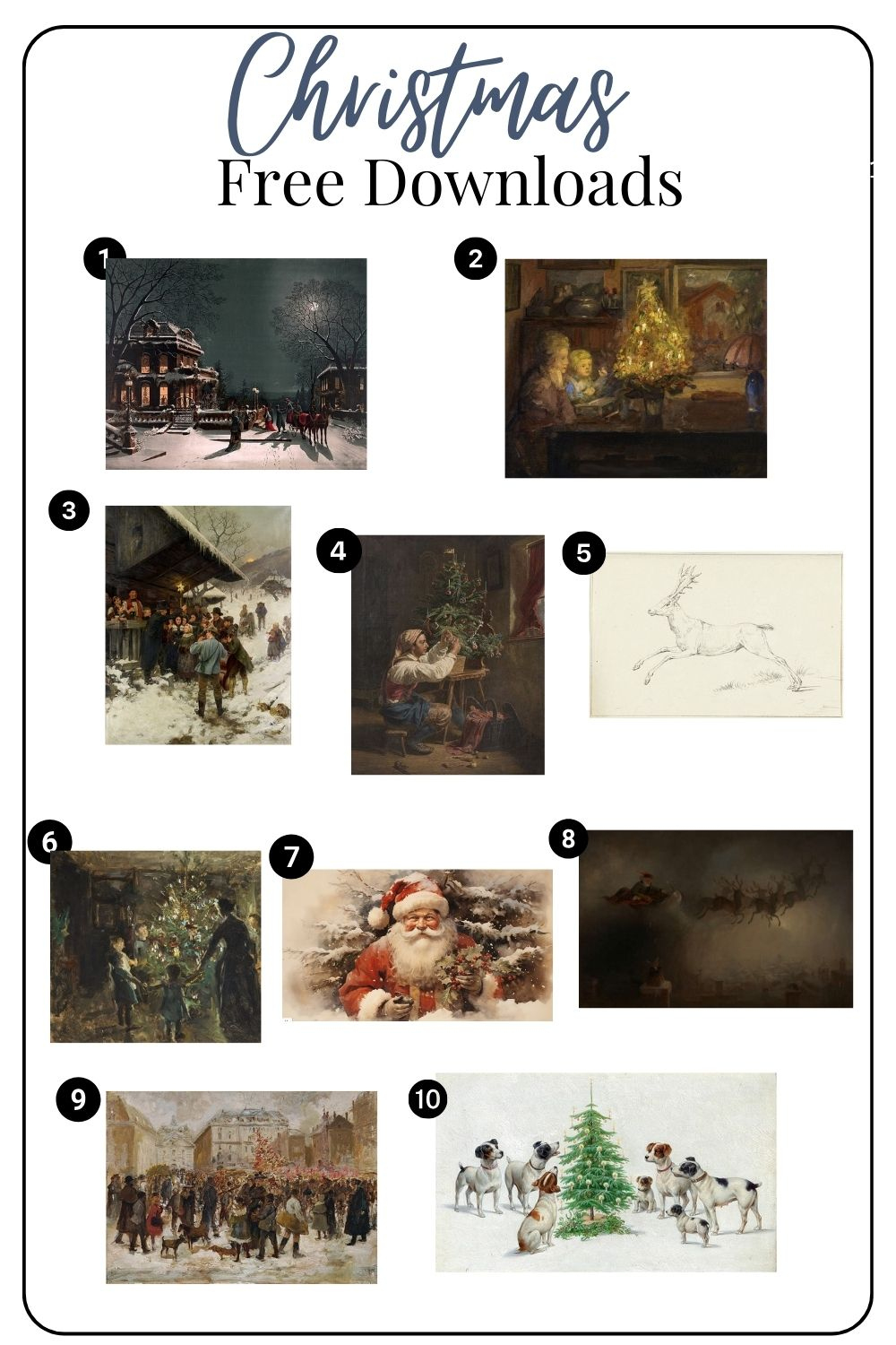 Free Christmas Printable Wall Art For Holiday Decor - Erin Zubot in Printable Christmas Art Free