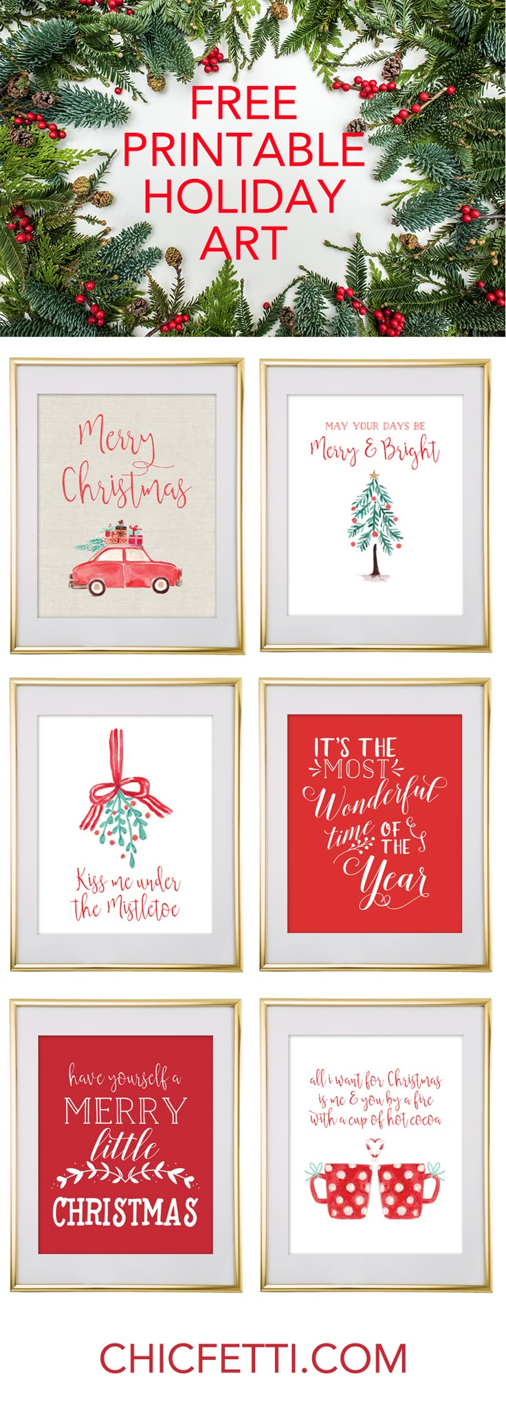 Free Christmas Printable Wall Art with regard to Printable Christmas Wall Decorations