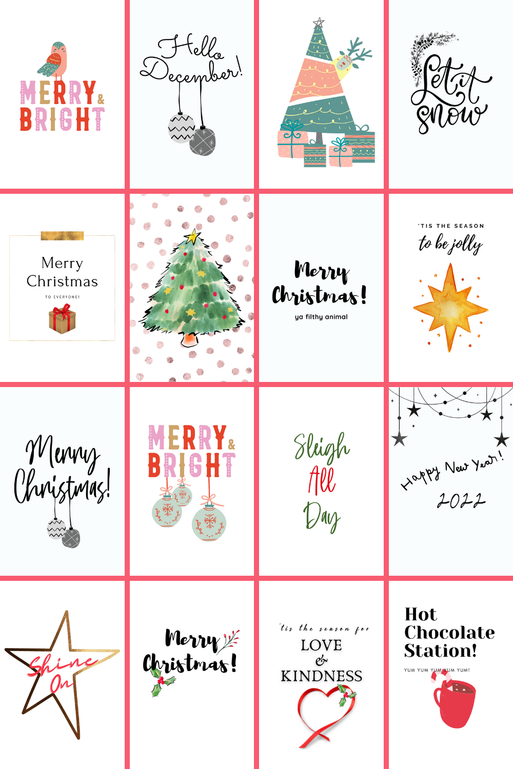Free Christmas Printables For Stunning Wall Art And Journals in Free Printable Christmas Posters