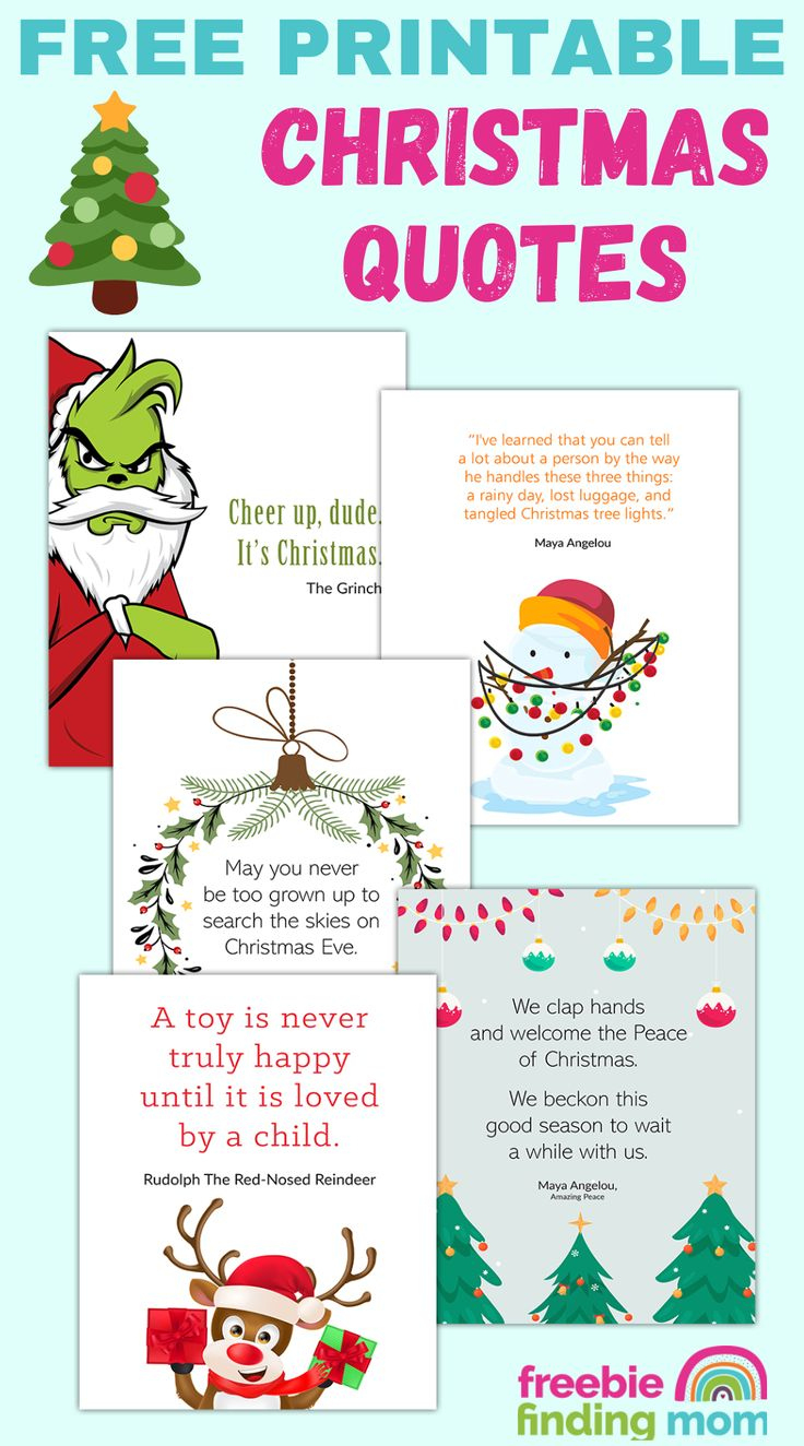 Free Christmas Quotes (Printable Pdfs) with regard to Free Printable Christmas Quotes