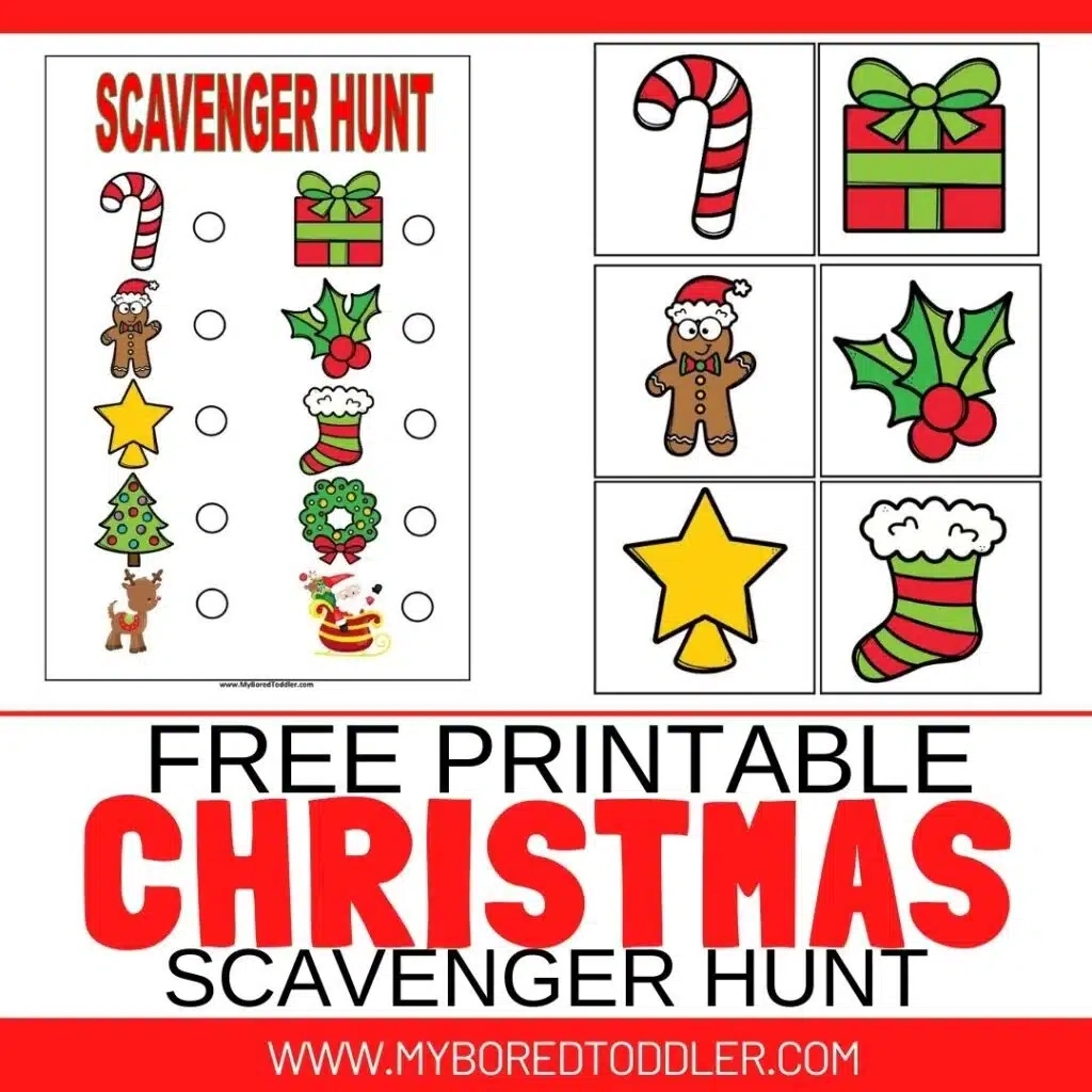 Free Christmas Scavenger Hunt For Toddlers &amp;amp; Preschoolers - My within Christmas Scavenger Hunt Game Free Printable