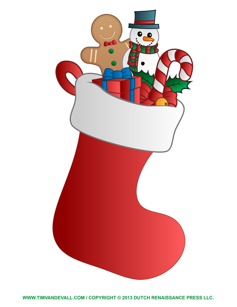 Free Christmas Stocking Template, Clip Art &amp;amp; Decorations for Printable Pictures Of Christmas Stockings