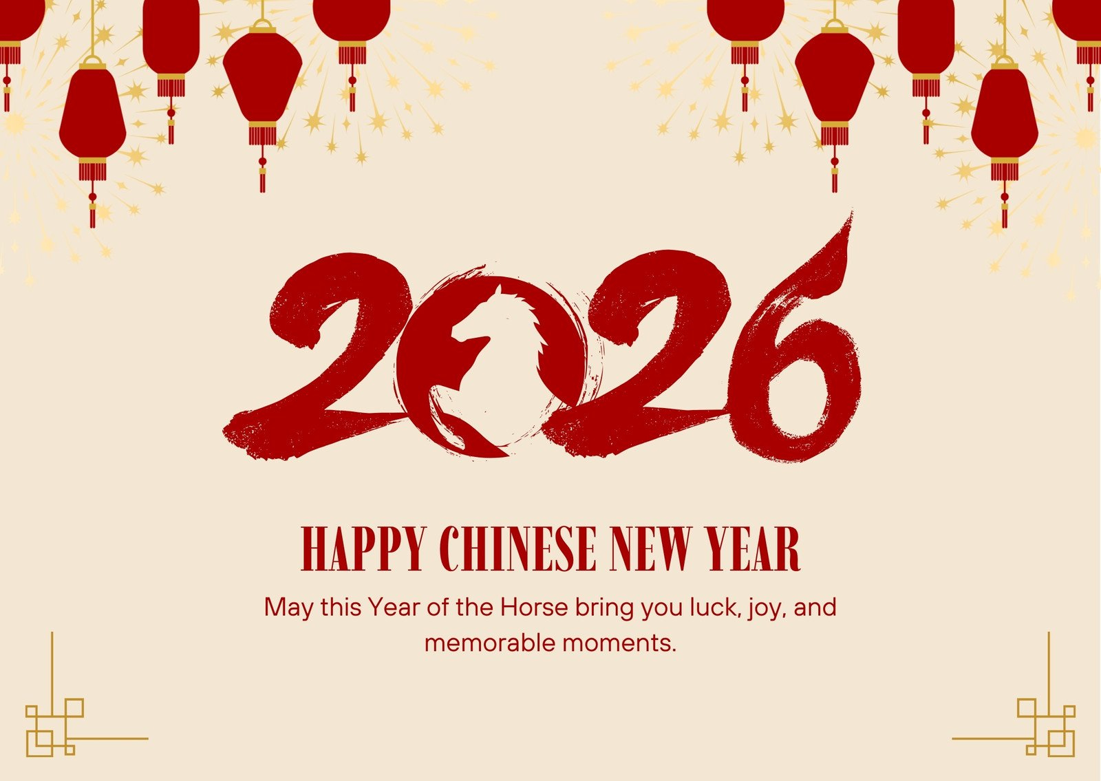 Free Custom Printable Chinese New Year Card Templates | Canva for Chinese New Year Quotes 2026