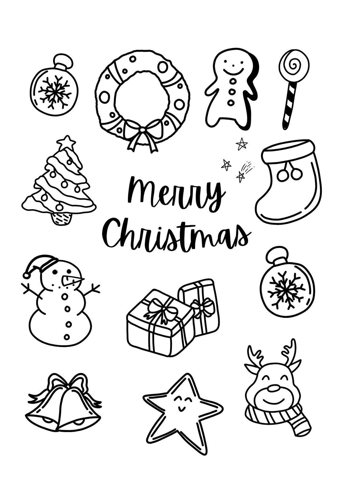 Free, Editable Christmas Worksheet Templates | Canva inside Black and White Christmas Printable