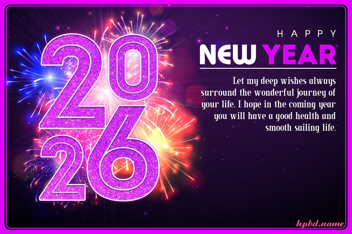 Free Fireworks New Year 2026 Card Images Download throughout Free 2026 New Year Images With Quotes