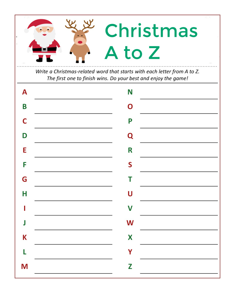 Free Free Printable Holiday Word Games, Download Free Free within Free Printable Christmas Paper Games