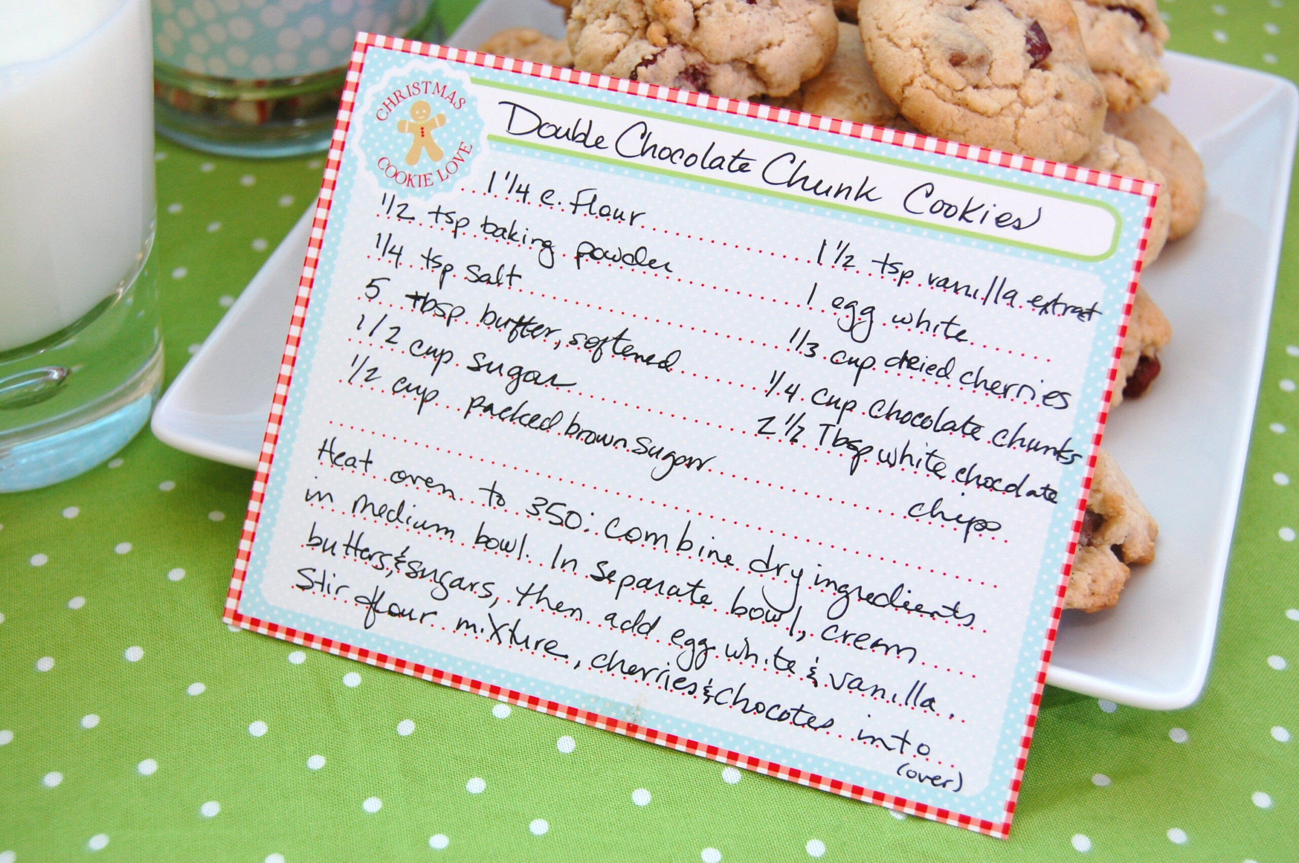 Free} Gingerbread Christmas Cookies Free Printable Recipe Card pertaining to Christmas Cookie Recipes Printable