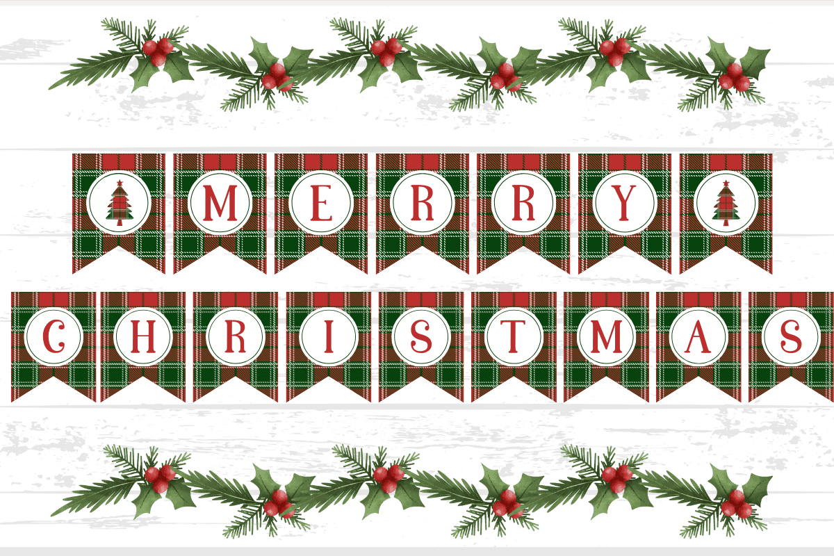Free Merry Christmas Banner Printables - Prudent Penny Pincher with Free Printable Template Merry Christmas Banner Printable