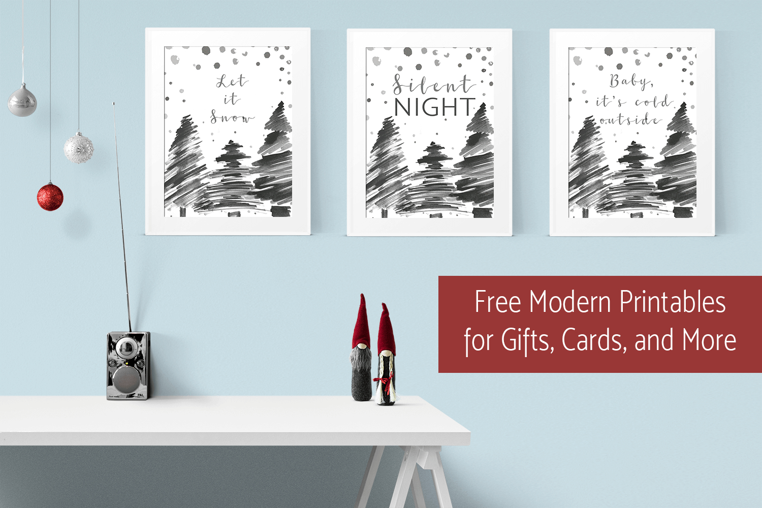 Free Modern Christmas Printables inside Modern Free Christmas Printable