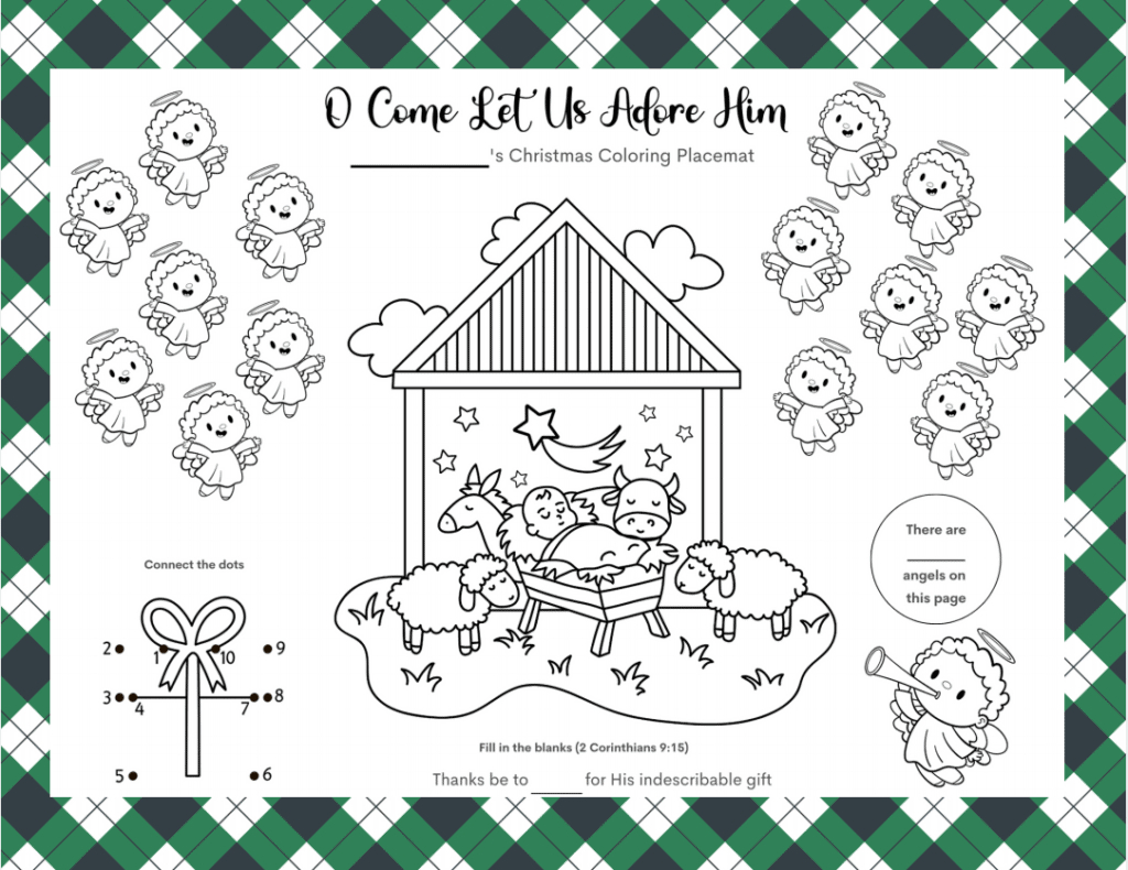 Free Paper Placemats Christmas Printable - Organized 31 intended for Free Printable Printable Christmas Placemats