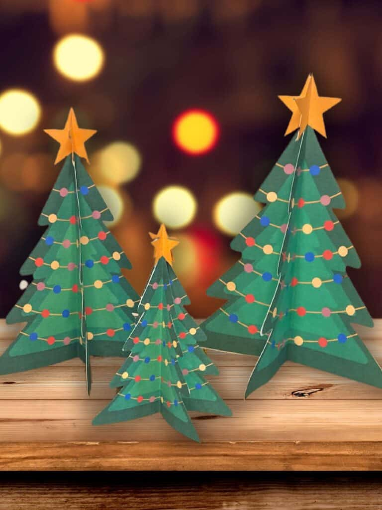 Free Printable 3D Christmas Tree Template - The Peculiar Green Rose in Printable 3d Christmas Tree Template