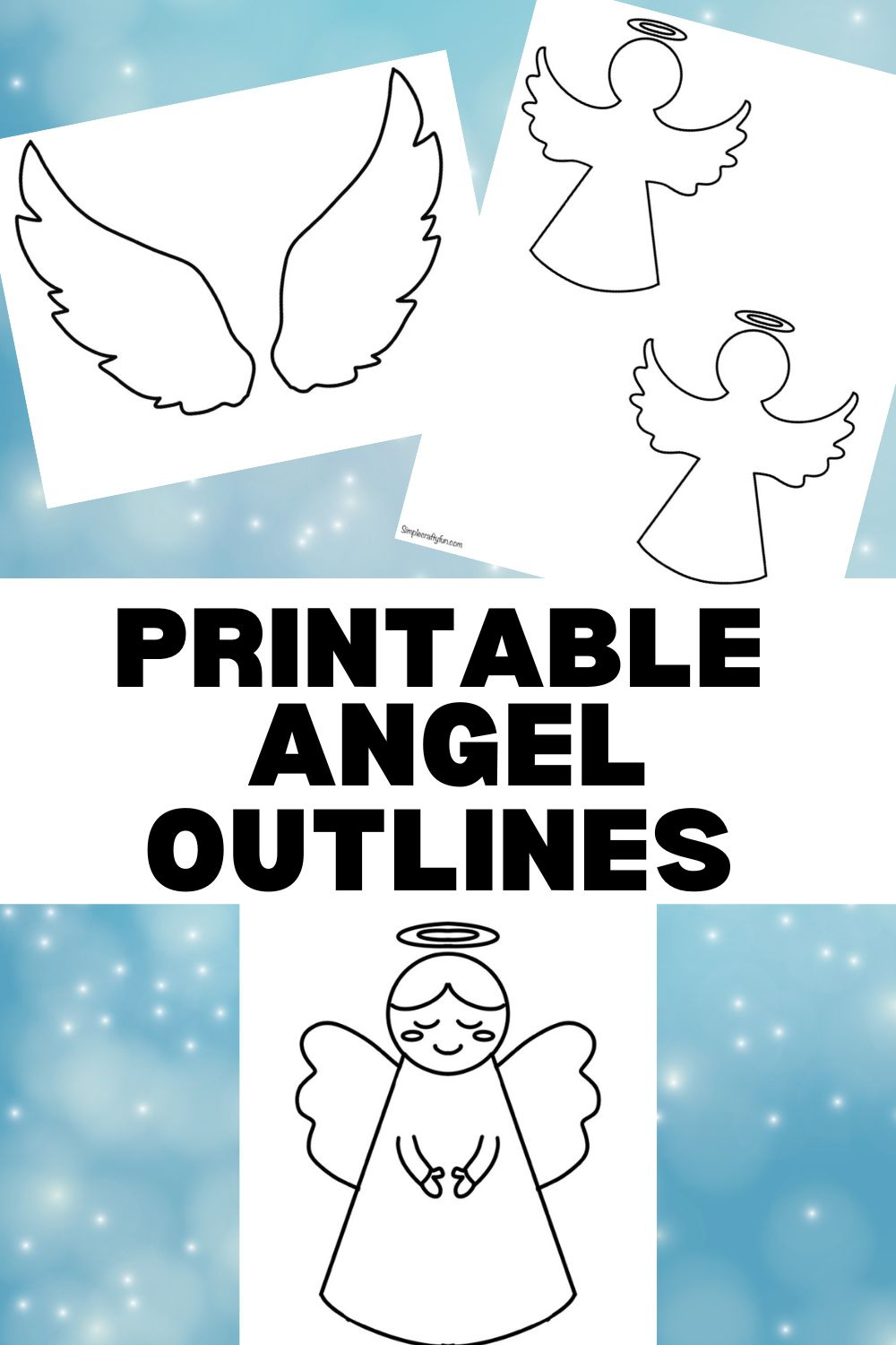 Free Printable Angel Craft Templates - regarding Christmas Angel Pattern Printable