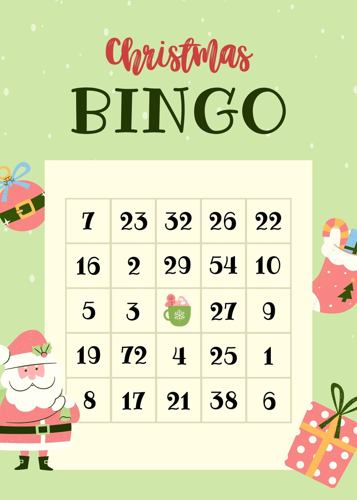 Free Printable Christmas Bingo Card Templates | Canva with regard to Christmas Bingo Printable Sheets