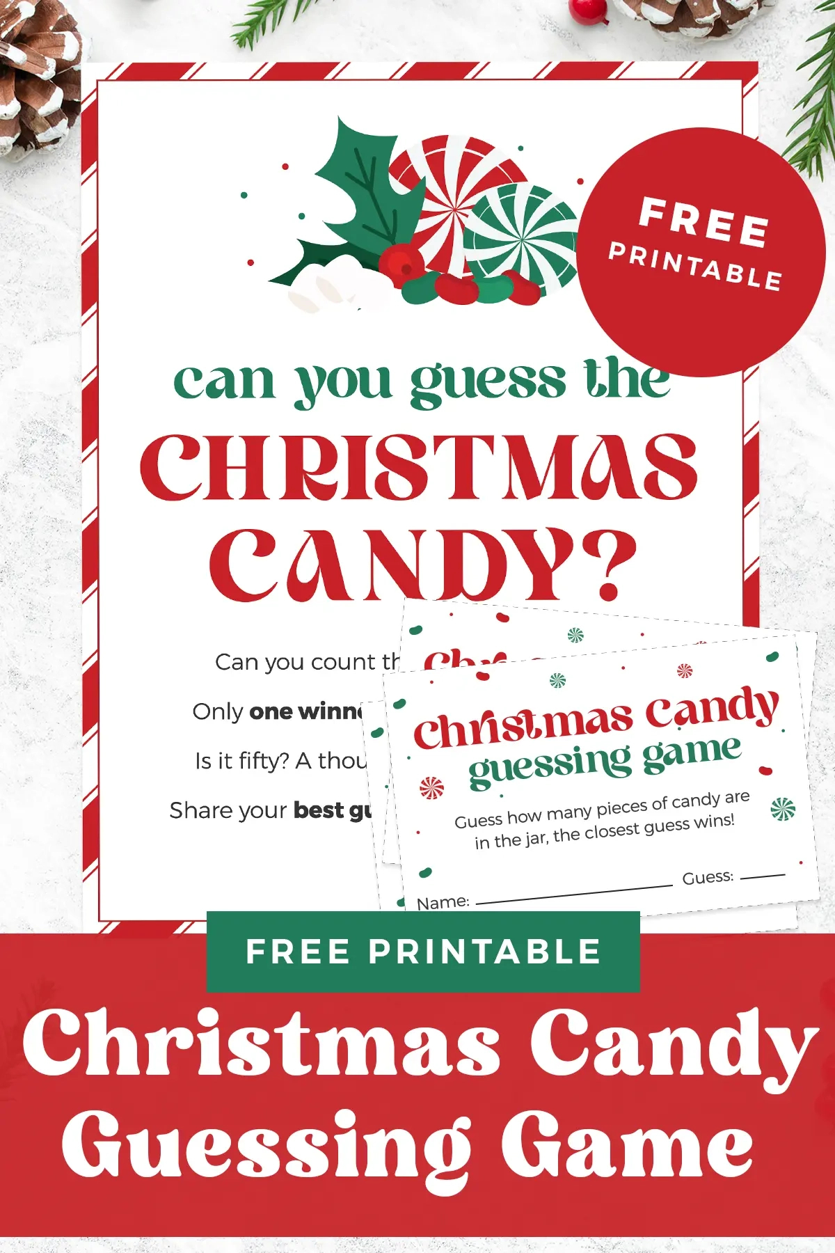Free Printable Christmas Candy Guessing Game - Favorite Printables intended for Christmas Candy Guessing Game Free Printable