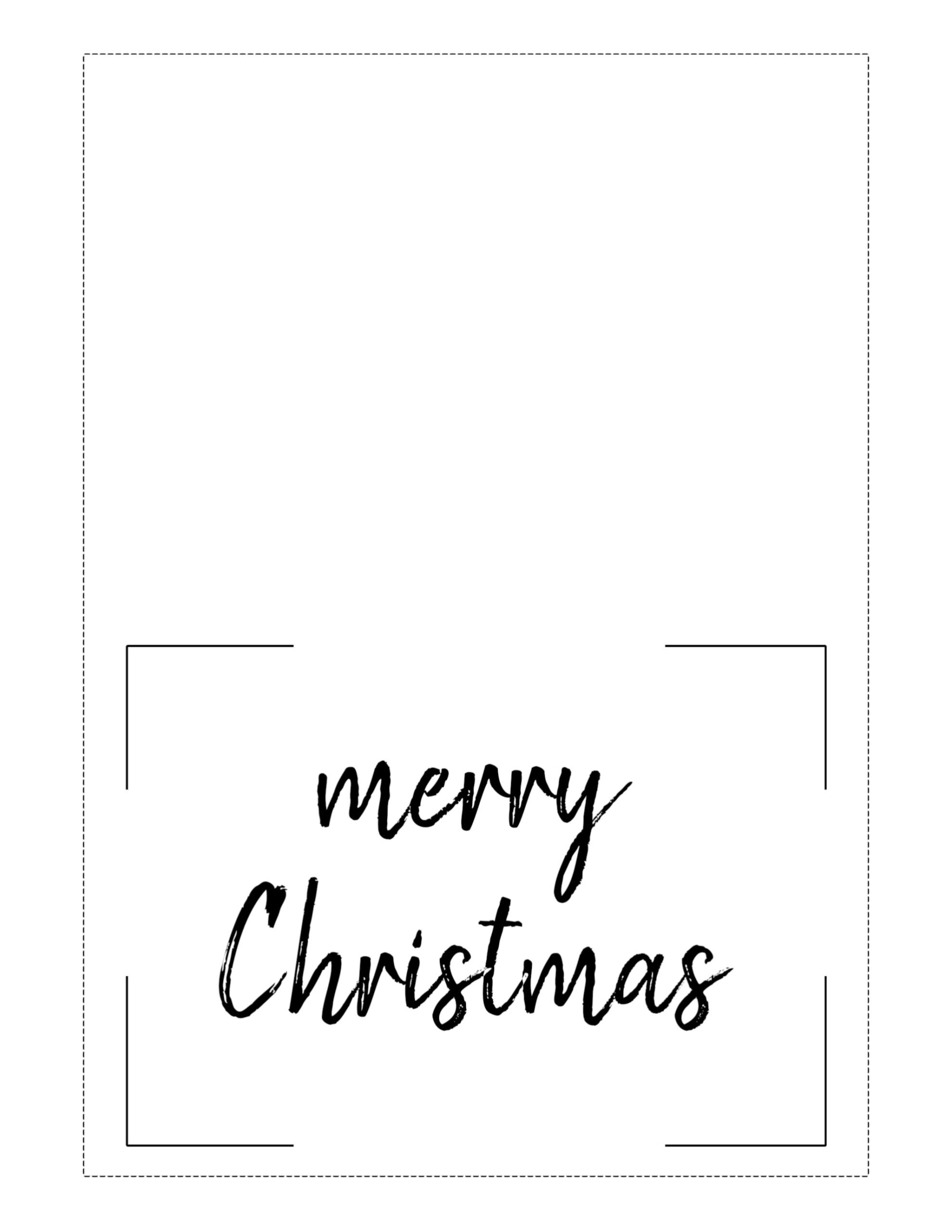 Free Printable Christmas Cards (Basic) - Paper Trail Design regarding Printable Christmas Card Template Black And White