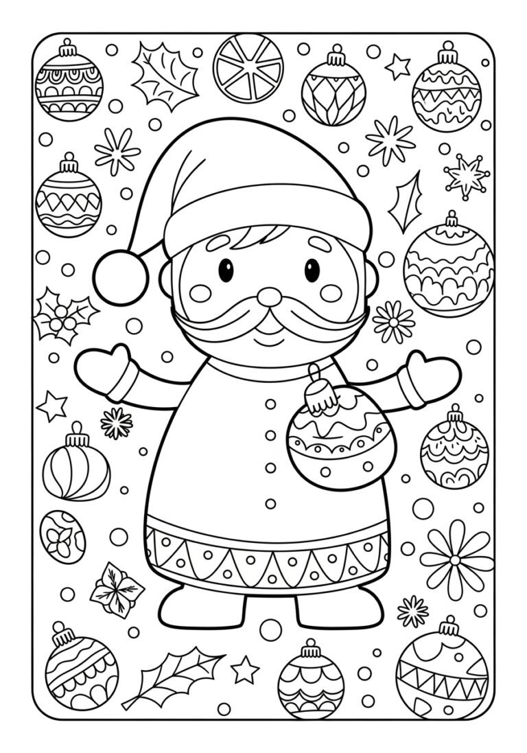 Free Printable Christmas Coloring Page For Adults throughout Free Printable Christmas Pictures For Adults