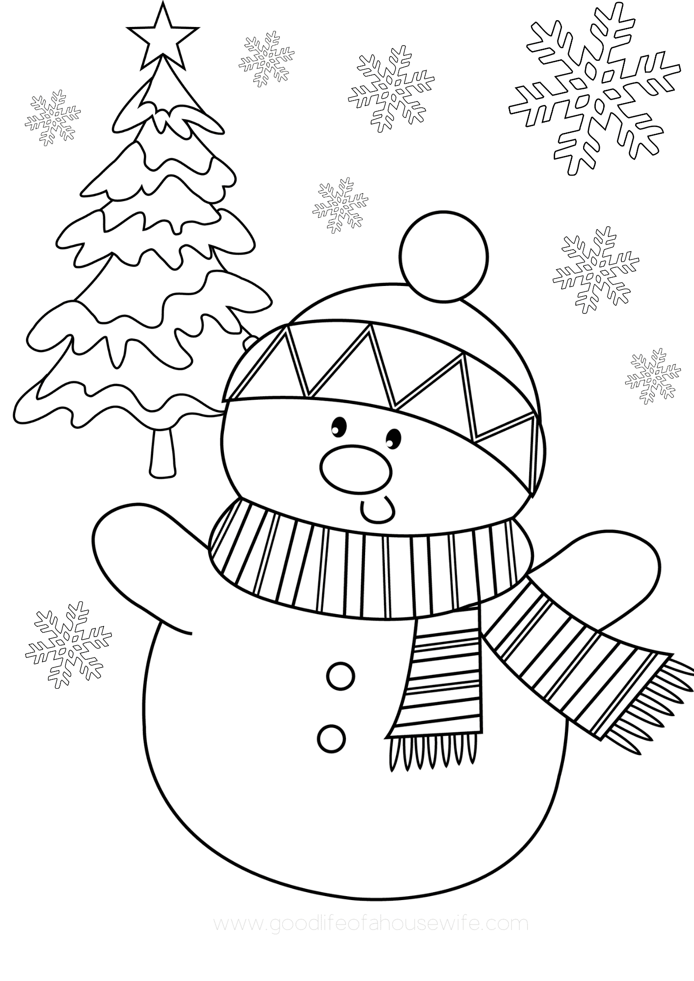 Free Printable Christmas Coloring Pages - Easy Fun For Everyone for Christmas Pictures To Color Free Printable