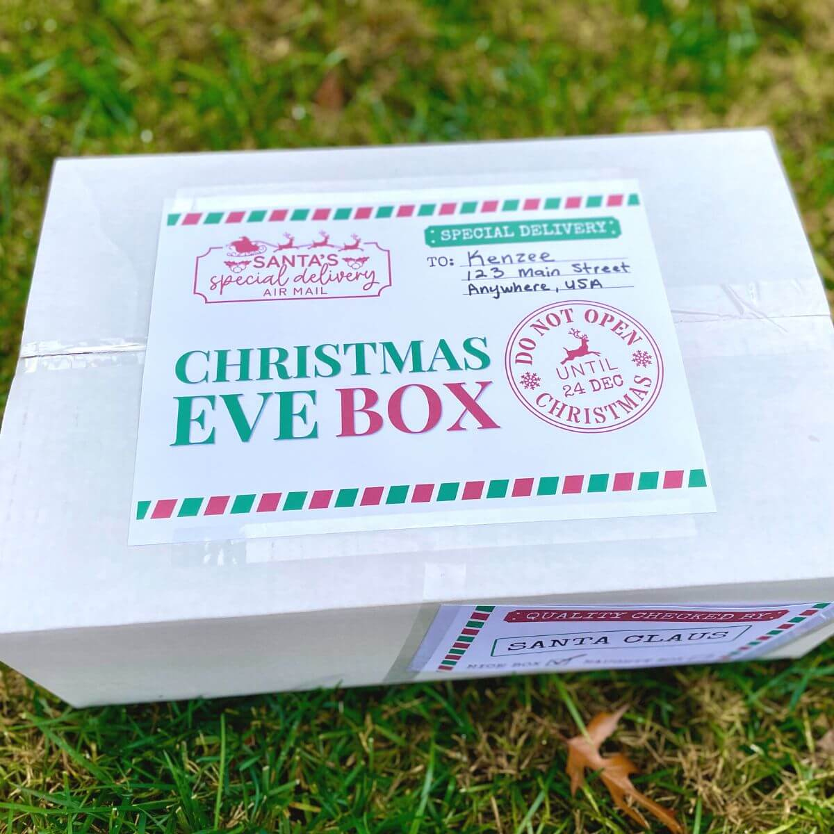 Free Printable Christmas Eve Box Labels For The Night Before with regard to Christmas Eve Box Printable