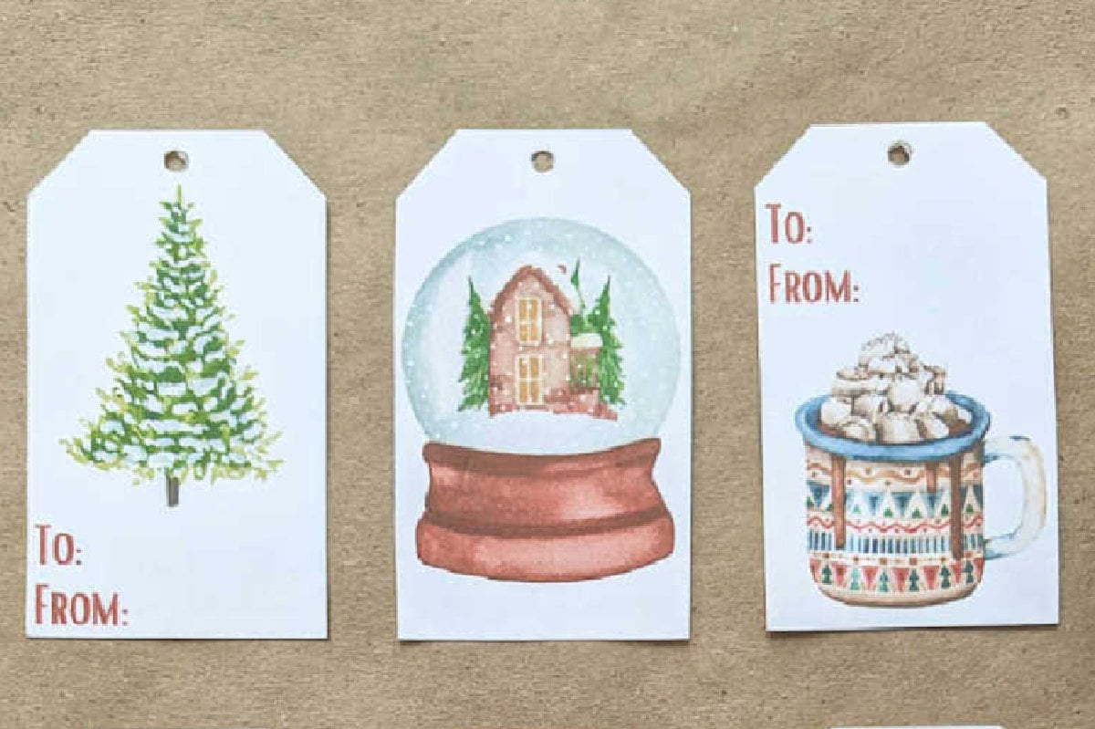 Free Printable Christmas Gift Tags: Modern + Traditional with regard to Free Printable Large Christmas Gift Tags