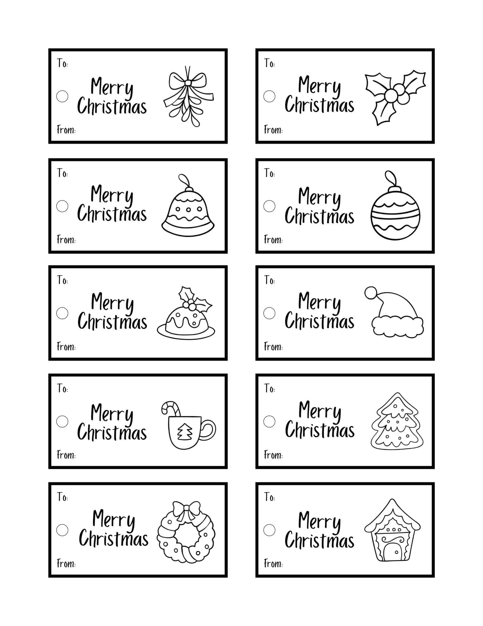 Free Printable Christmas Gift Tags | Parties Made Personal with Printable Christmas Tags Black And White