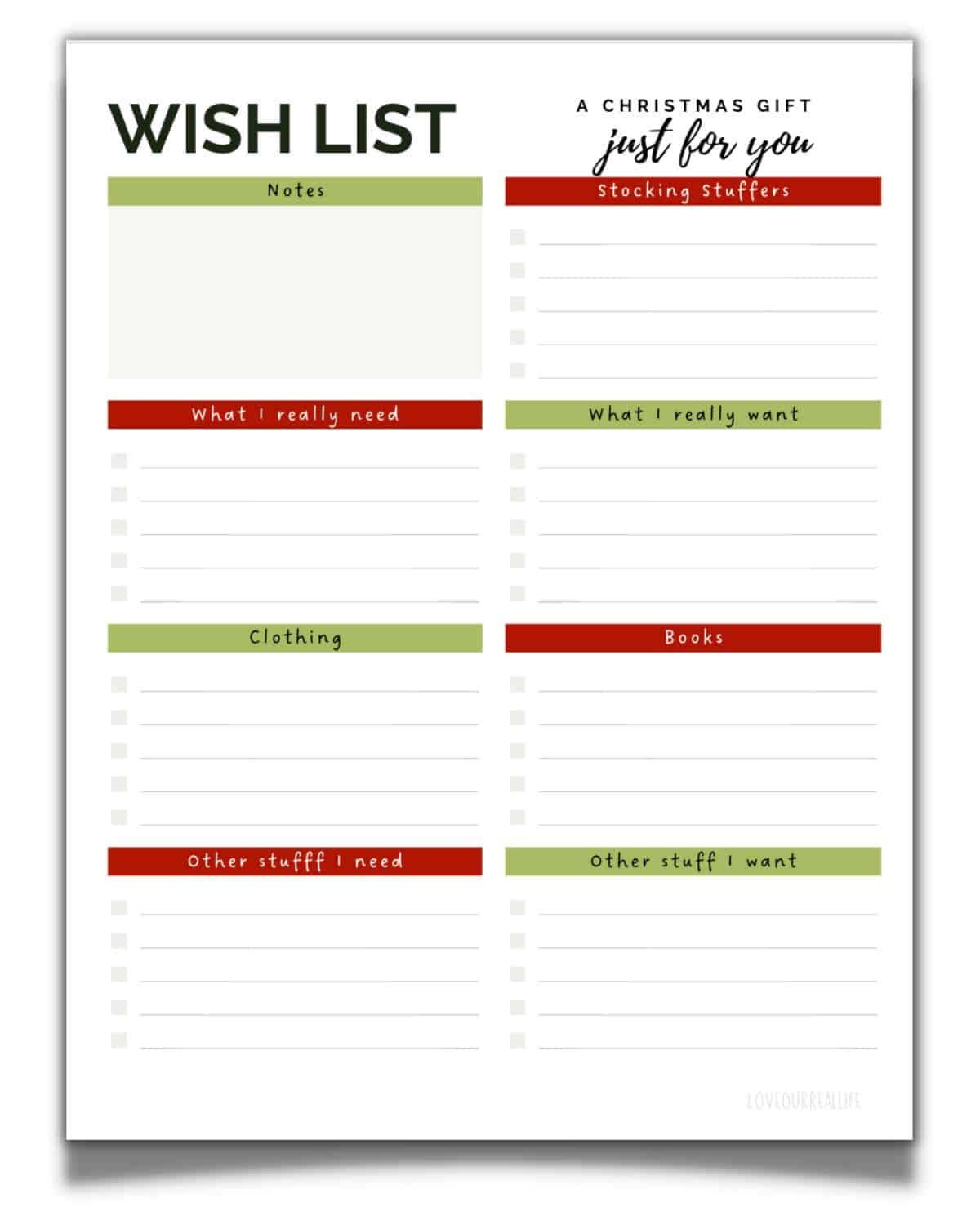 Free Printable Christmas Gift Tracking List- Get Organized ⋆ Love intended for Christmas Gift List Tracker Free Printable