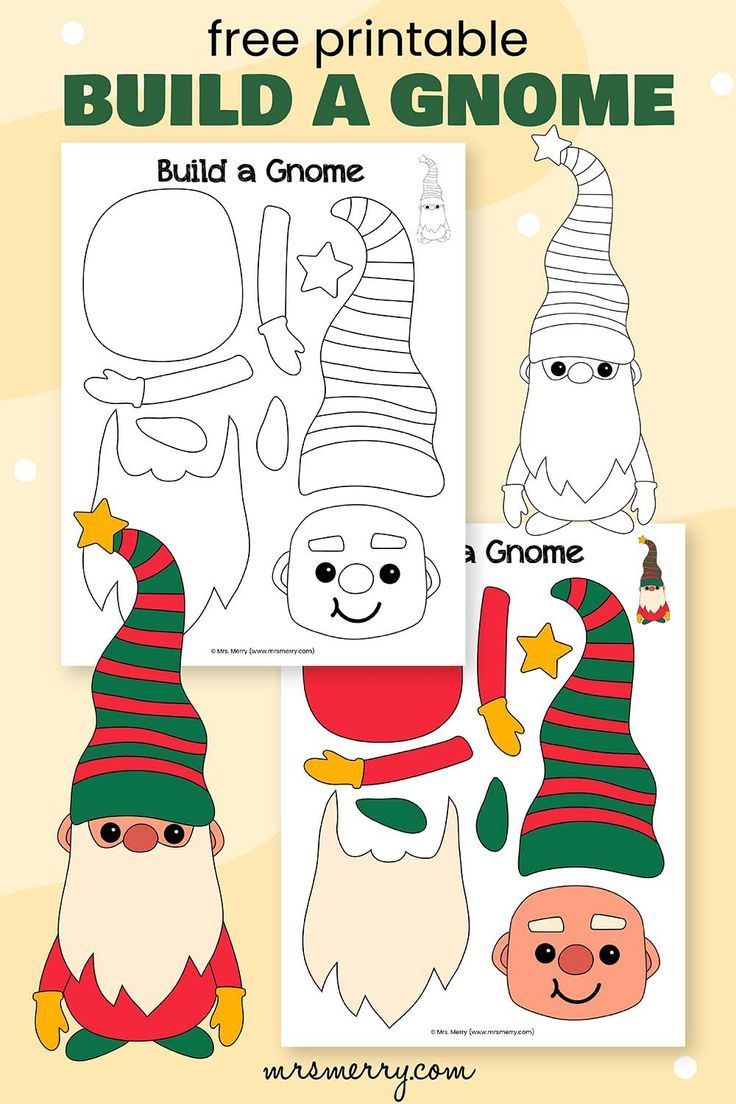 Free Printable Christmas Gnome Template for Christmas Gnome Template Free Printable