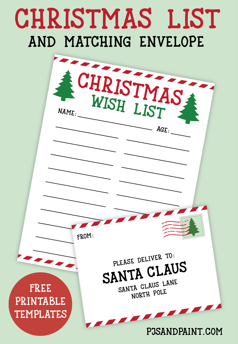 Free Printable Christmas List | Wish List For Kids - Pjs And Paint with Printable Santa&amp;#039;S Christmas List