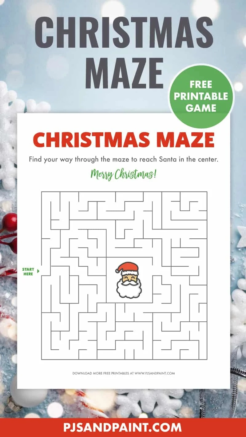 Free Printable Christmas Maze - Christmas Games And Activities within Free Printable Christmas Games For Church