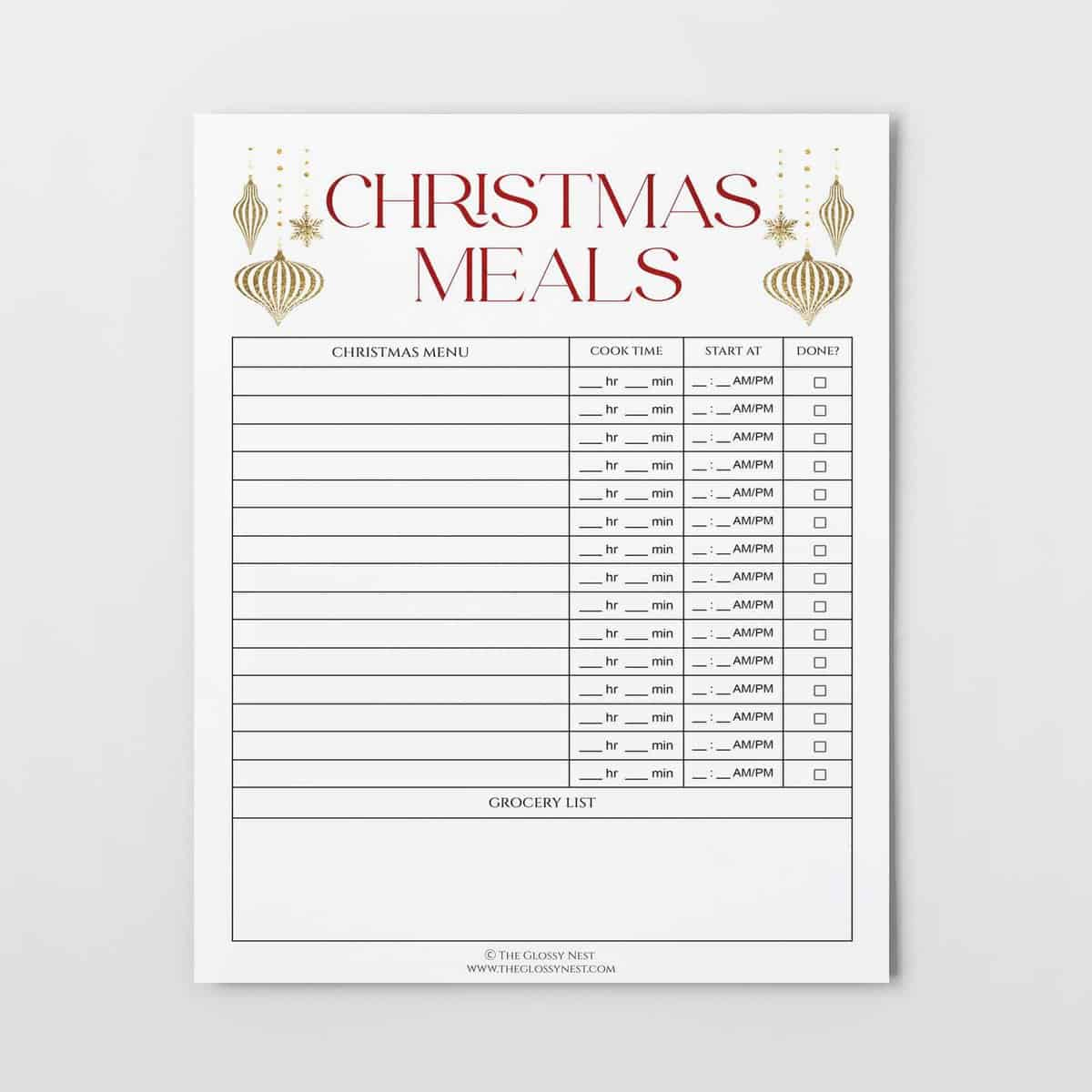Free Printable!} Christmas Meal Planner Printable To Prep A Feast throughout Christmas Dinner Planner Printable
