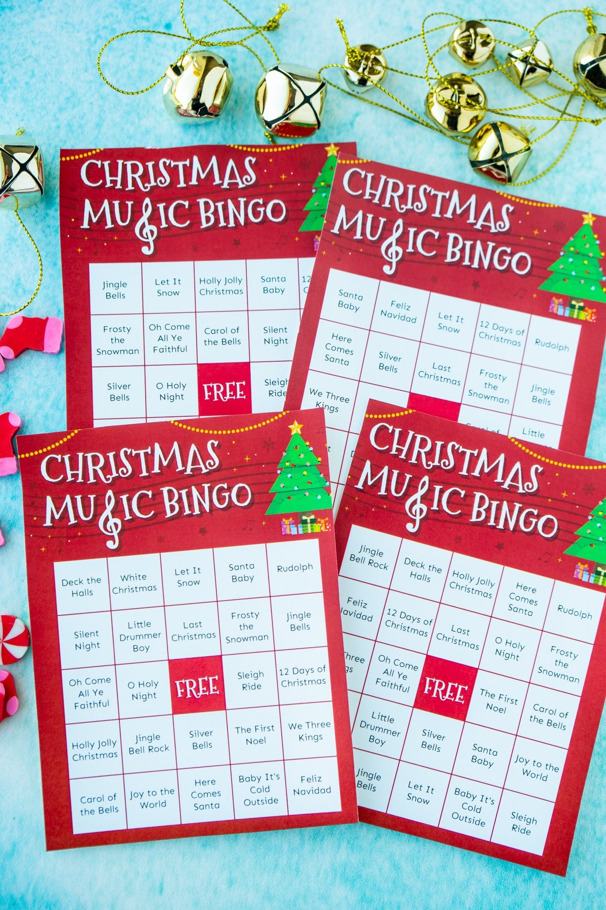 Free Printable Christmas Music Bingo Cards - Play Party Plan for Free Printable Christmas Song Bingo