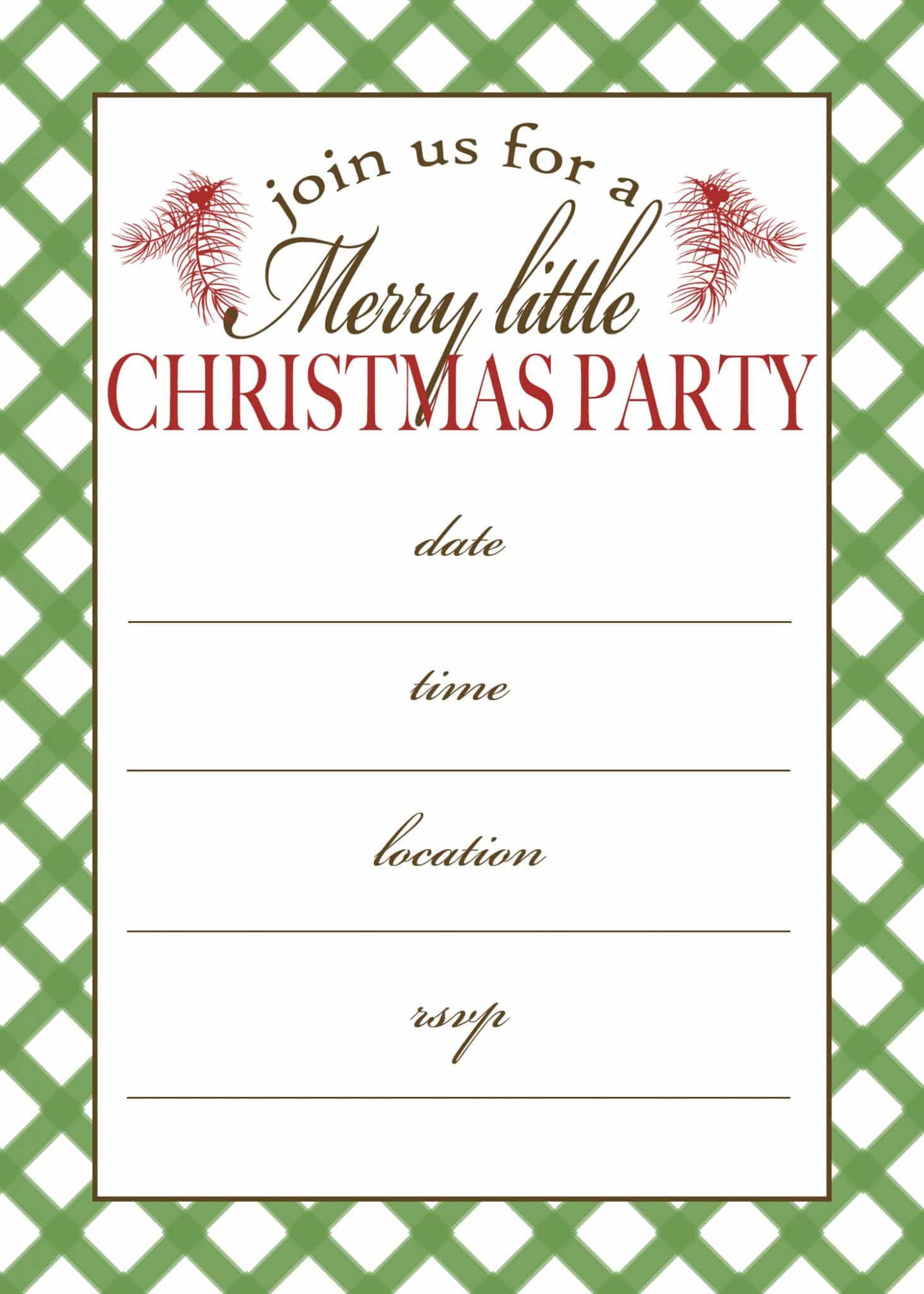 Free Printable Christmas Party Invitation | Moritz Fine Designs within Free Printable Christmas Party