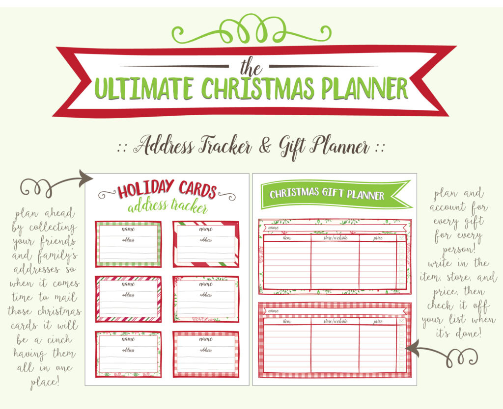 Free Printable Christmas Planner - 26 Pages! | Live Craft Eat pertaining to Christmas Gift Planner Free Printable