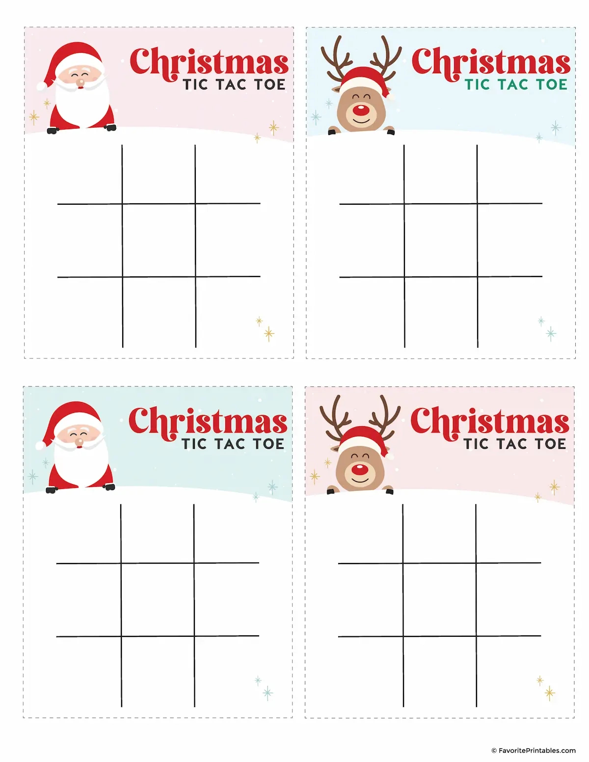 Free Printable Christmas Tic Tac Toe - Favorite Printables with regard to Printable Christmas Tic Tac Toe