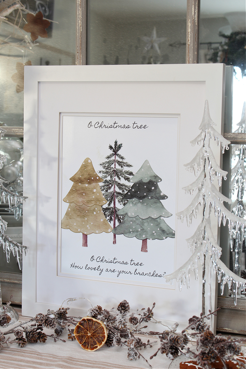 Free Printable Christmas Tree Art - Clean And Scentsible in Free Printable Christmas Picture
