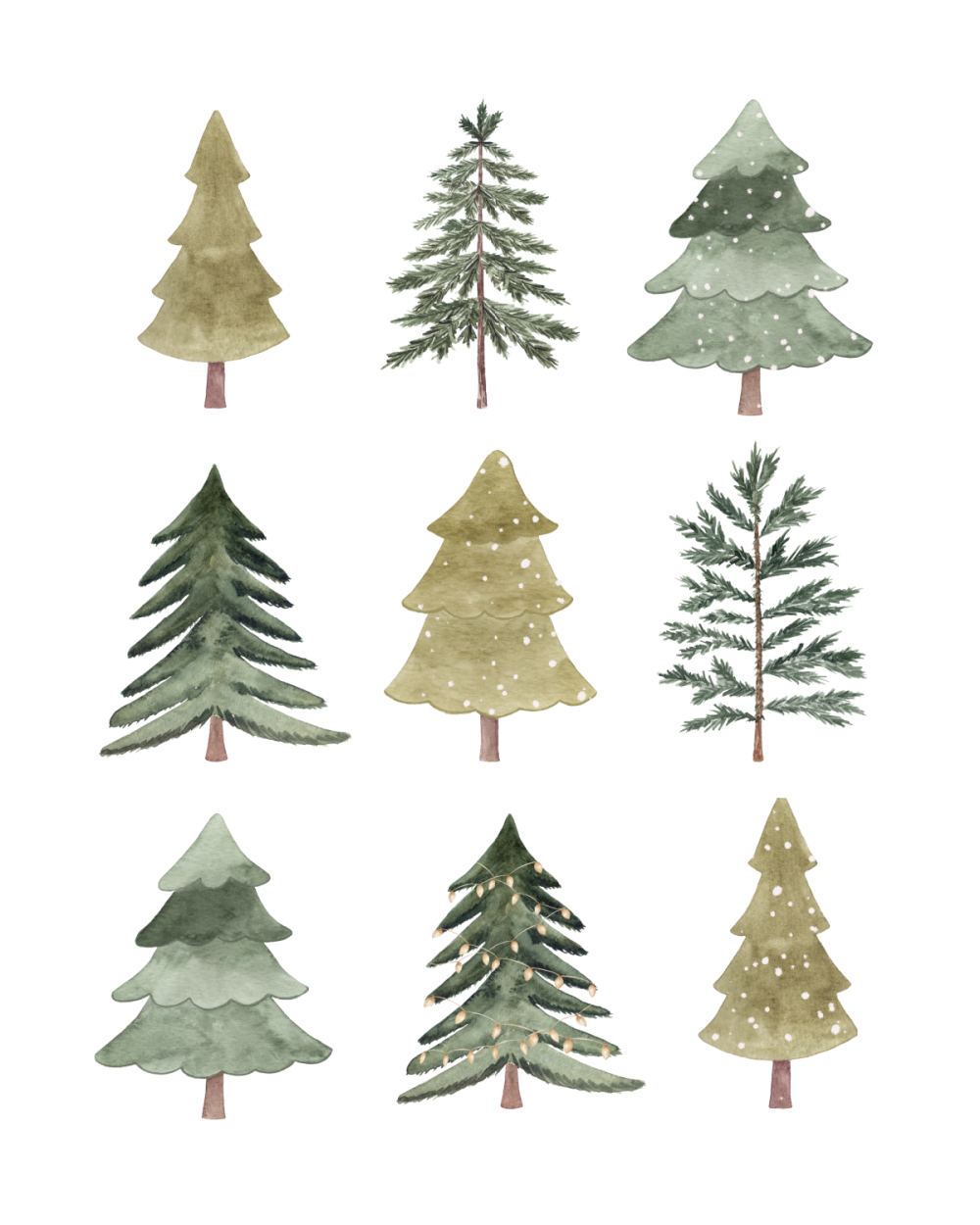 Free Printable Christmas Tree Art - Clean And Scentsible intended for Printable Pictures of Christmas Trees
