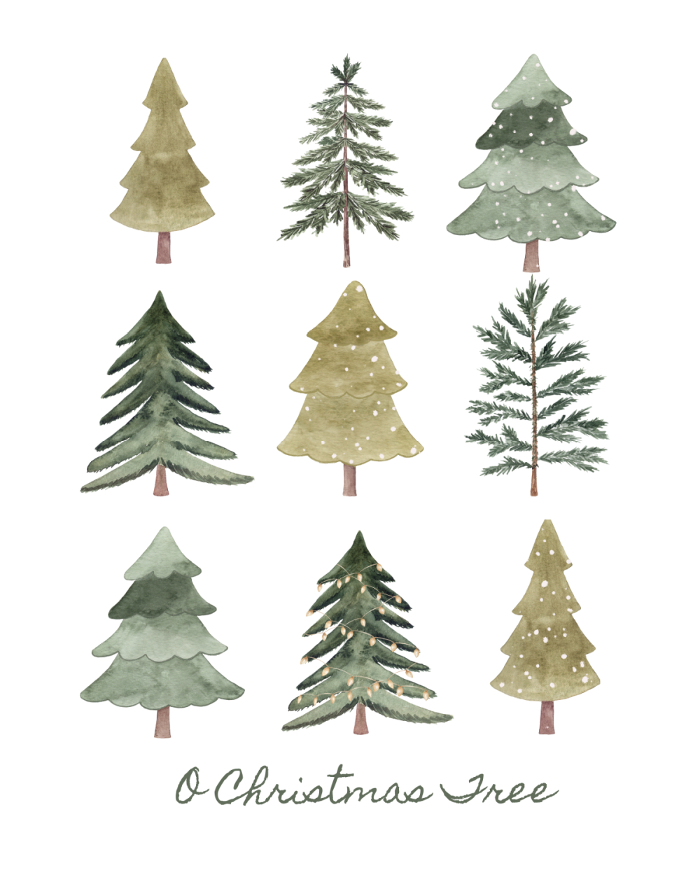 Free Printable Christmas Tree Art - Clean And Scentsible with Free Printable Printable Christmas Tree