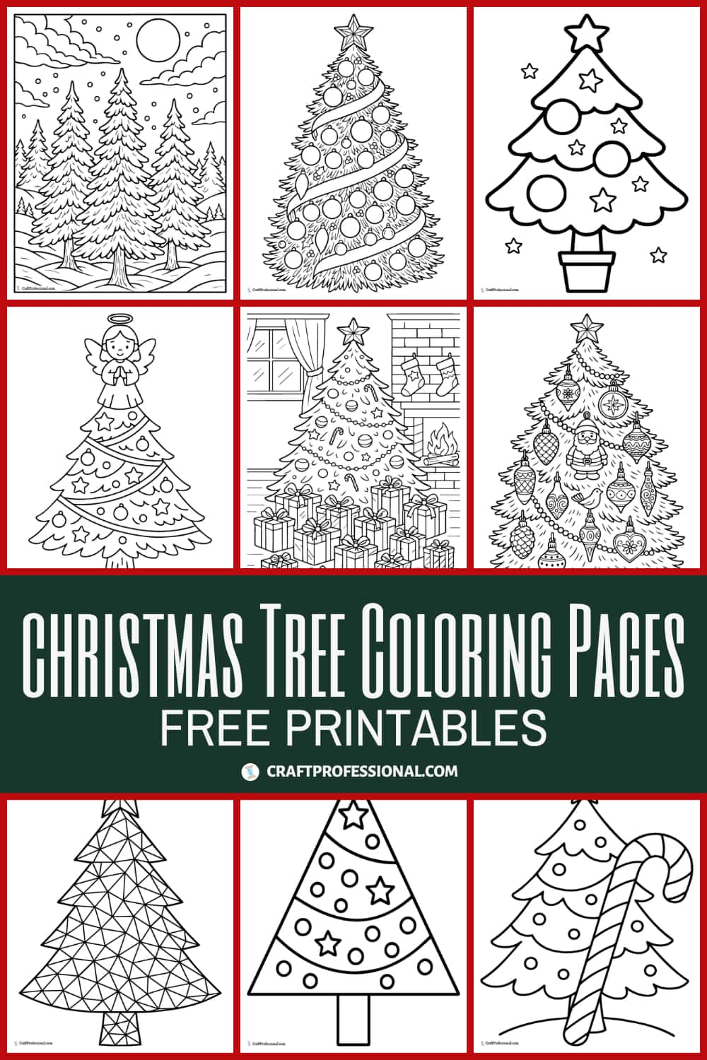 Free Printable Christmas Tree Coloring Pages (55 Designs) within Printable Christmas Trees To Color