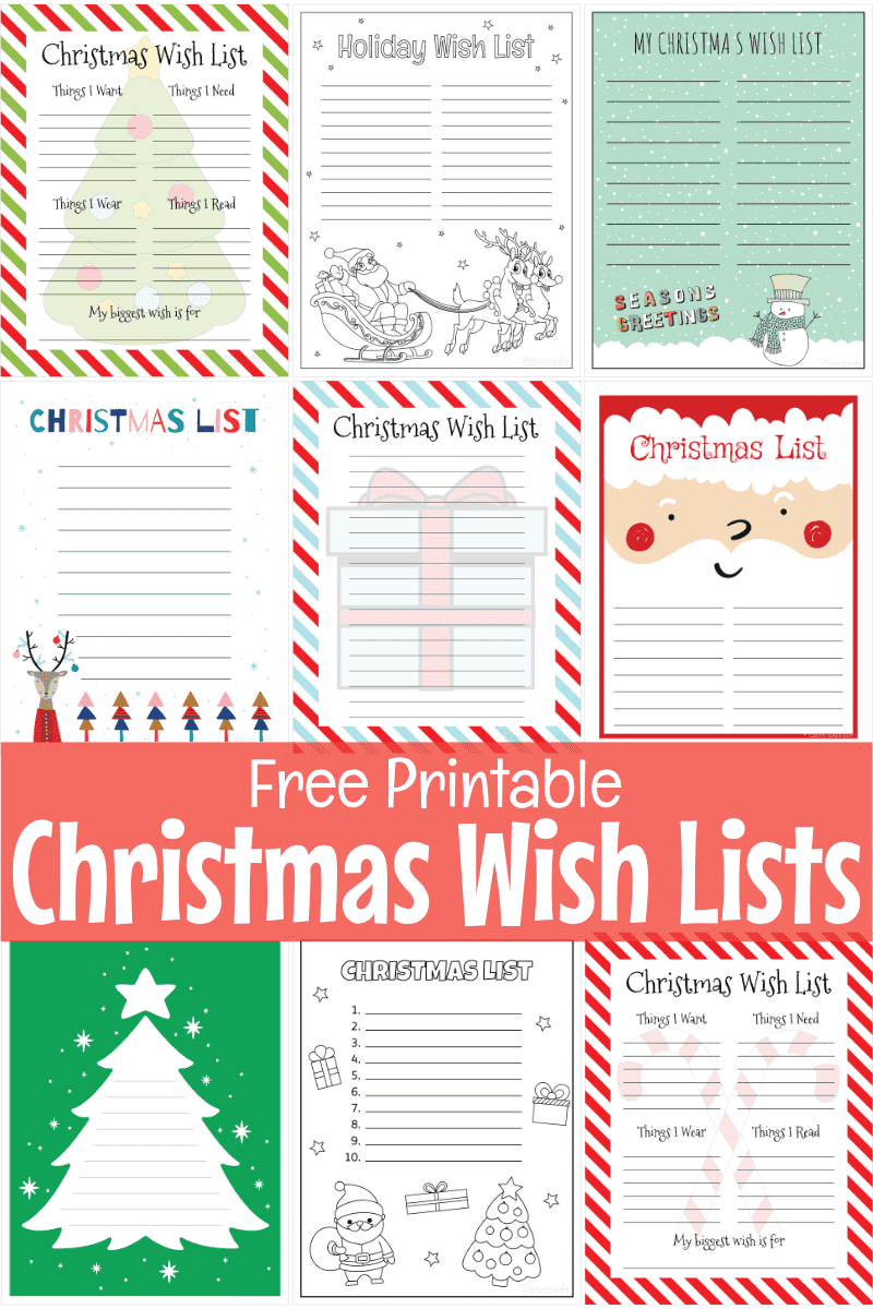 Free Printable Christmas Wish List Templates for Free Printable Christmas Wishlist Template