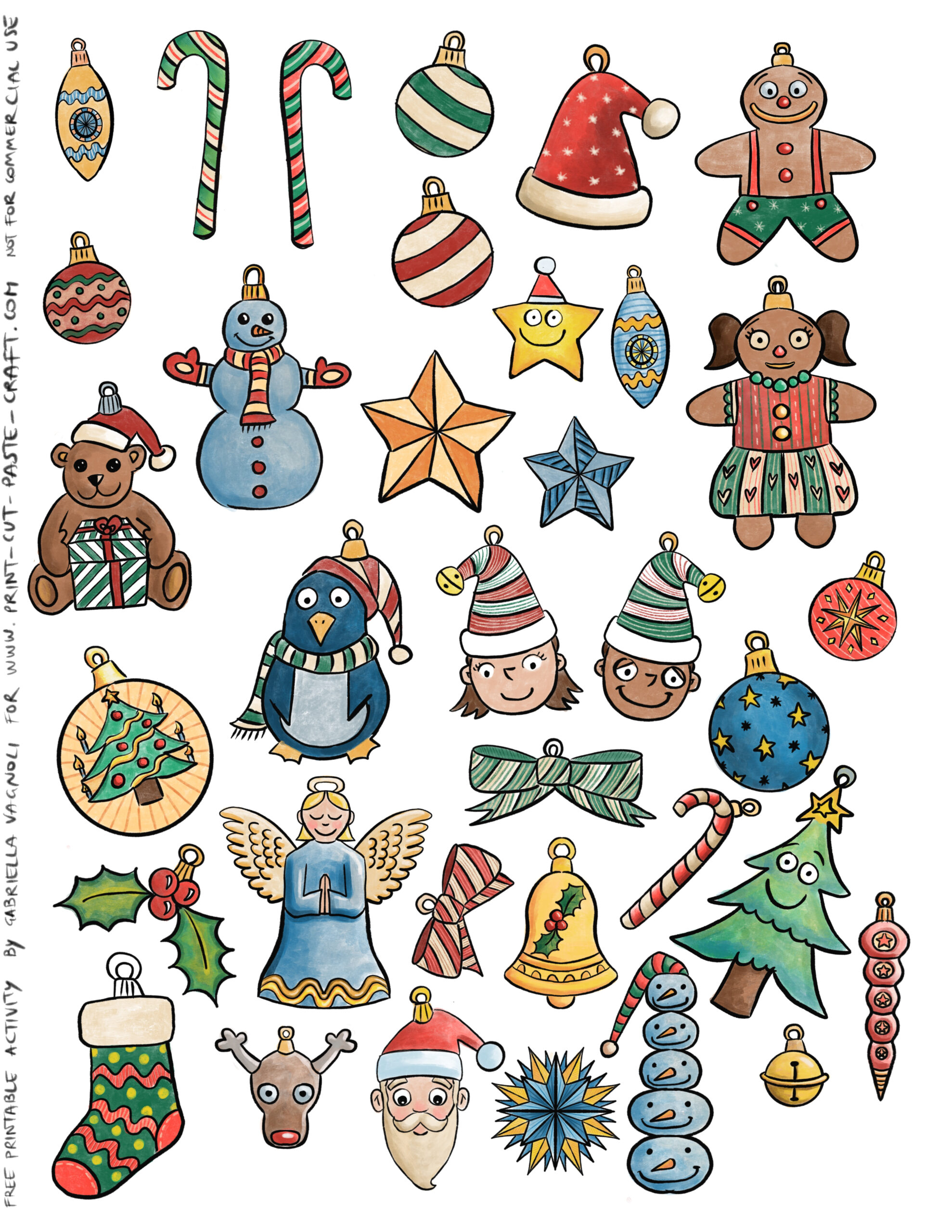 Free Printable Color Ornaments: Cut And Paste Your Christmas Tree throughout Printable Colored Christmas Ornaments