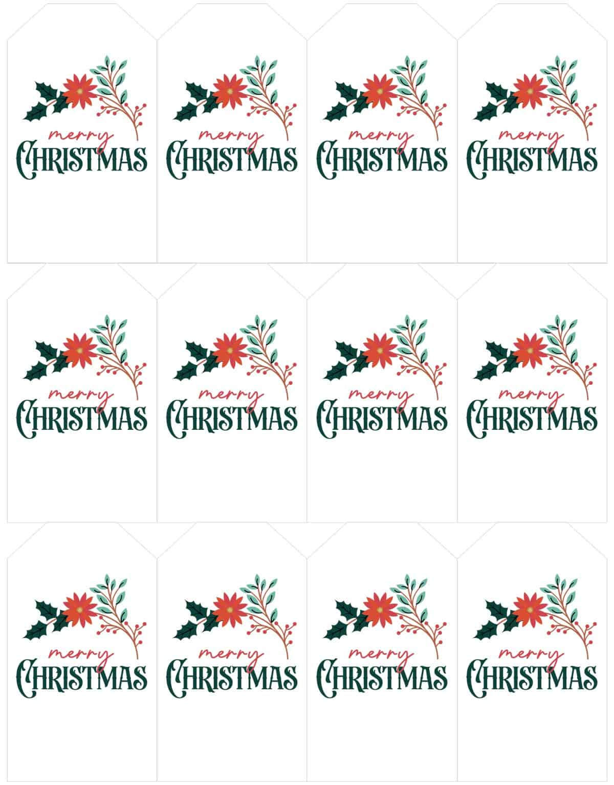 Free Printable Merry Christmas Gift Tags | Skip To My Lou inside Free Printable Merry Christmas Labels