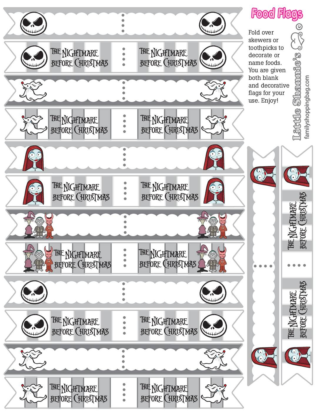 Free Printable Nightmare Before Christmas The Coloring Pages And intended for Free Printable Nightmare Before Christmas Gift Tags