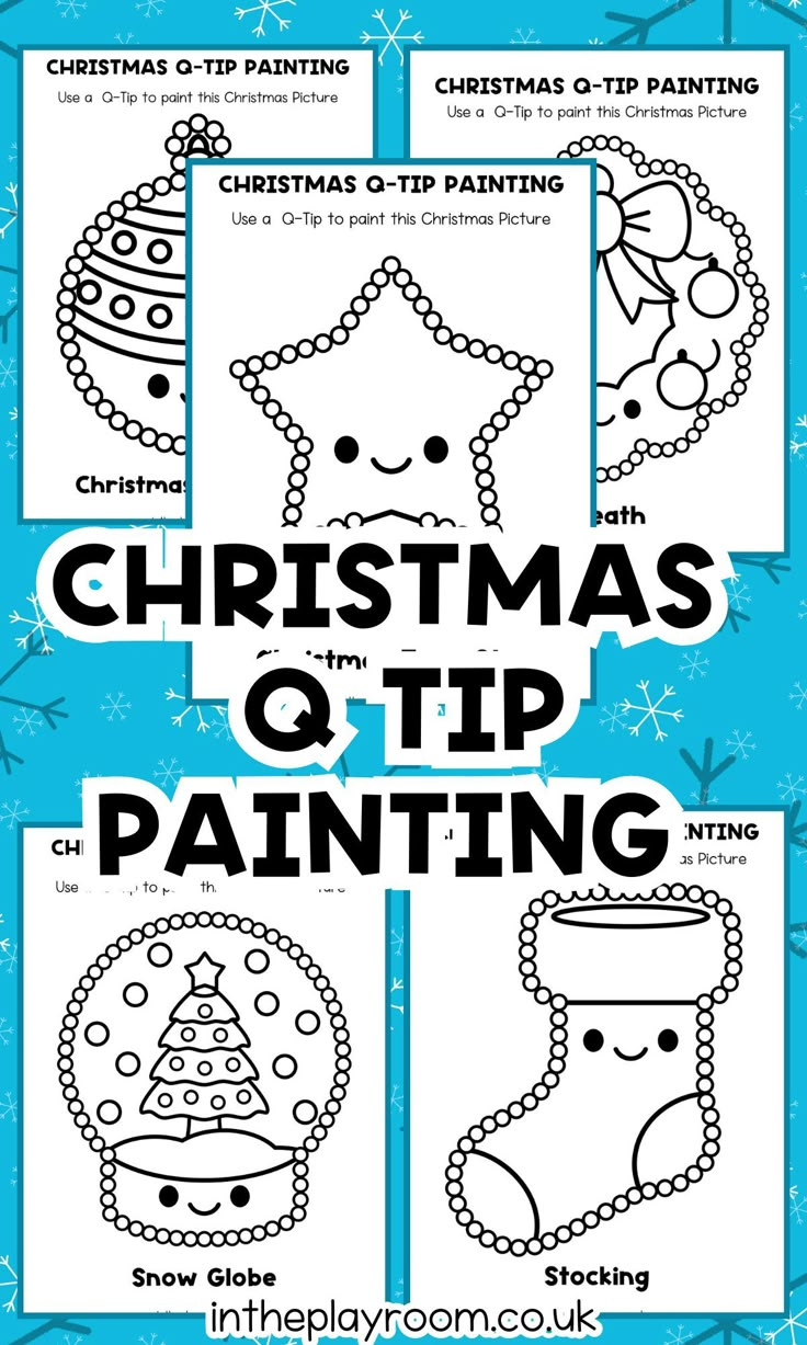 Free Printable Q Tip Painting Templates For Christmas with Christmas Q Tip Painting Printable Free