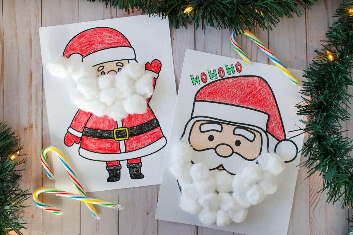 Free Printable Santa Craft- Countdown To Christmas! for Printable Christmas Santa Claus